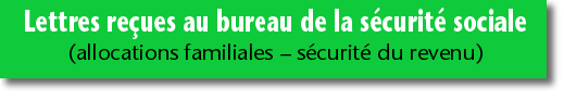 Image titre: Lettres re&ccedil;ues au bureau de la s&eacute;curit&eacute; sociale